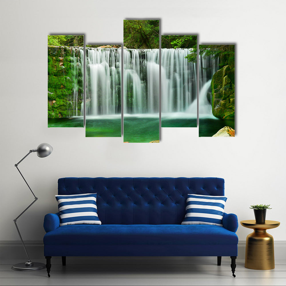 Lake Emerald Waterfalls Canvas Wall Art