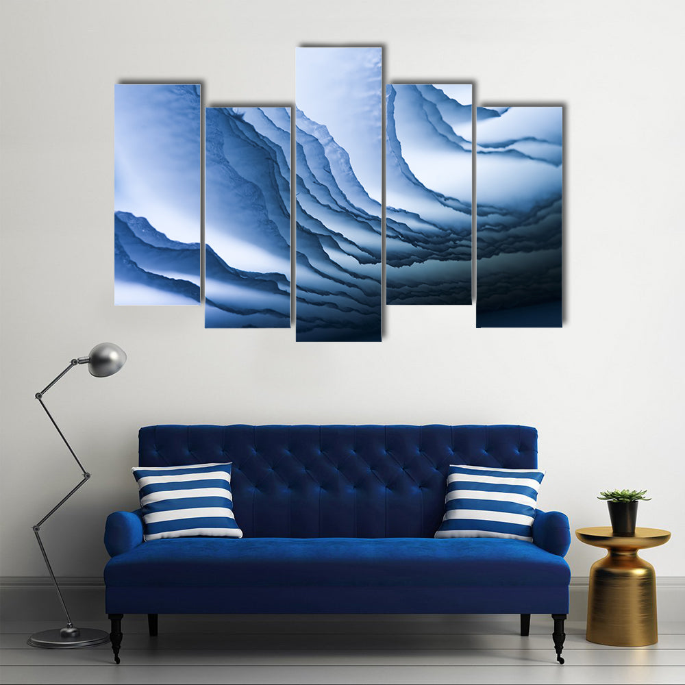Deep Sea Wave Composition Canvas Wall Art