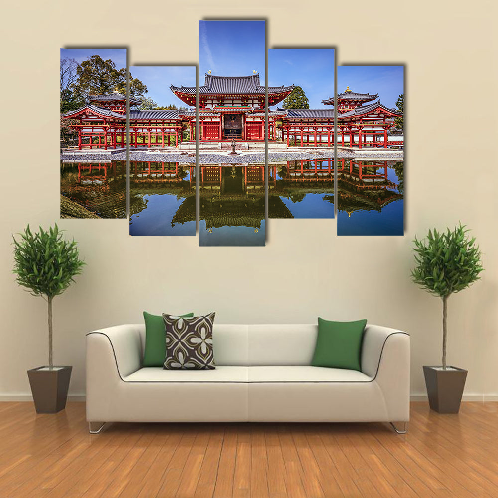 Byodo-in Temple Phoenix Hall Reflection Canvas Wall Art