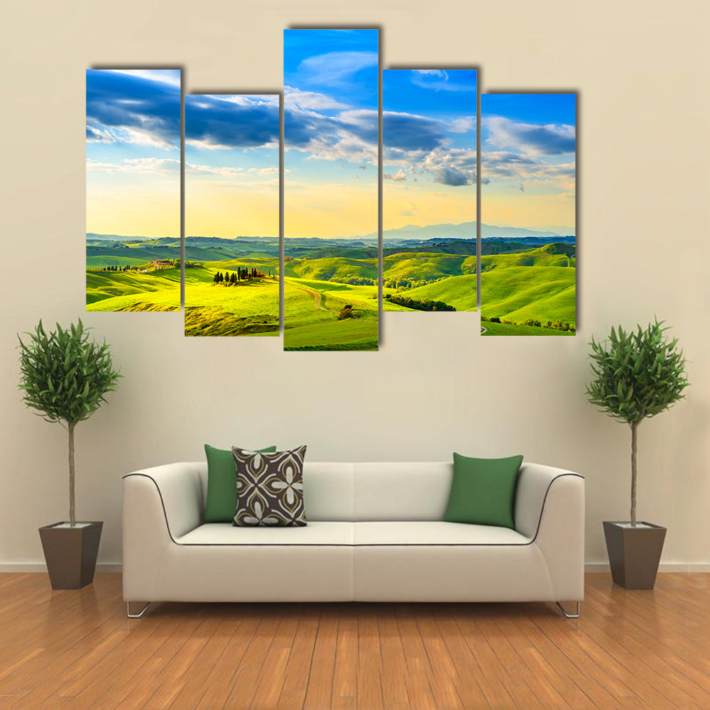 Tuscany Rolling Hills Farmhouse Canvas Wall Art