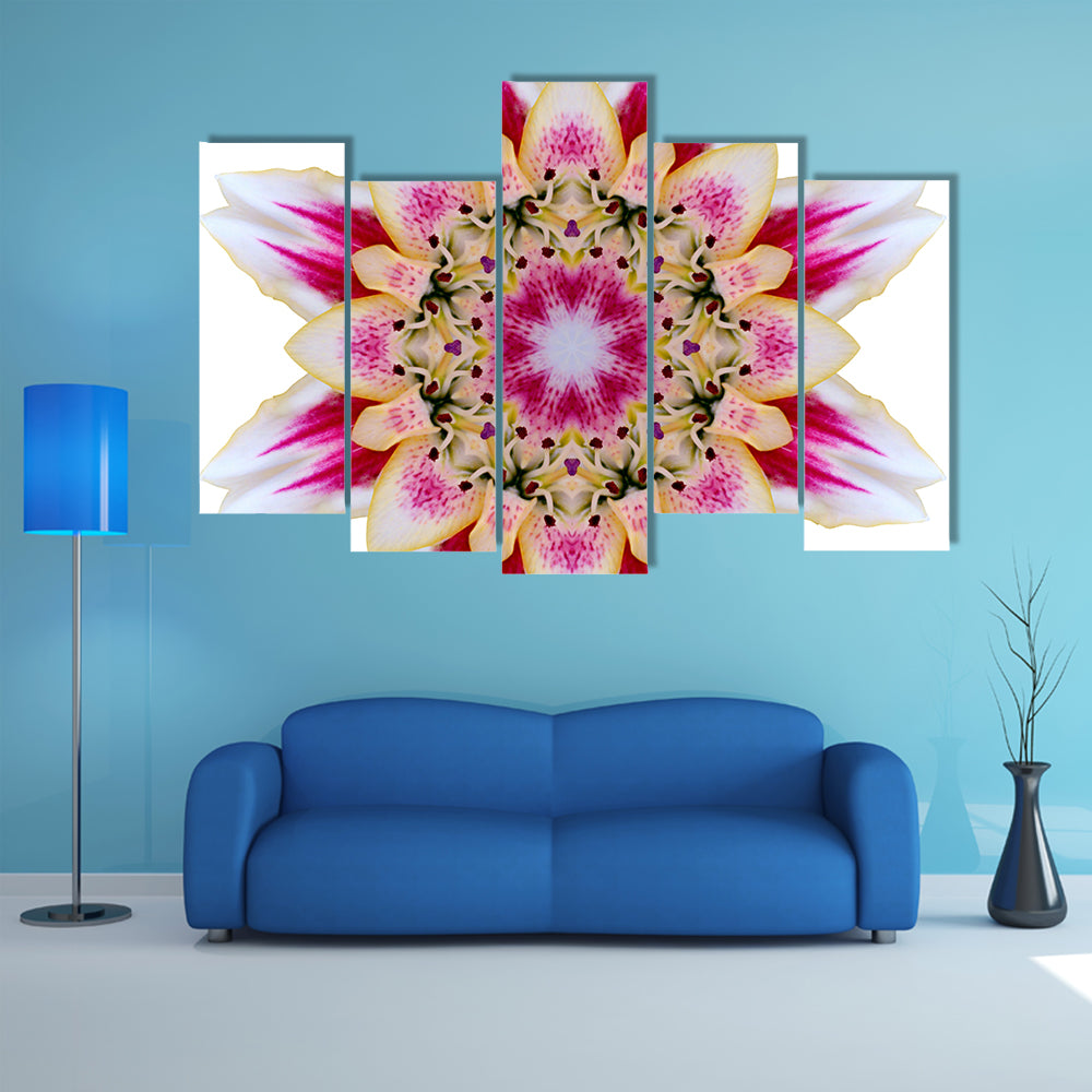 Scenic Flower Mandala Canvas Wall Art
