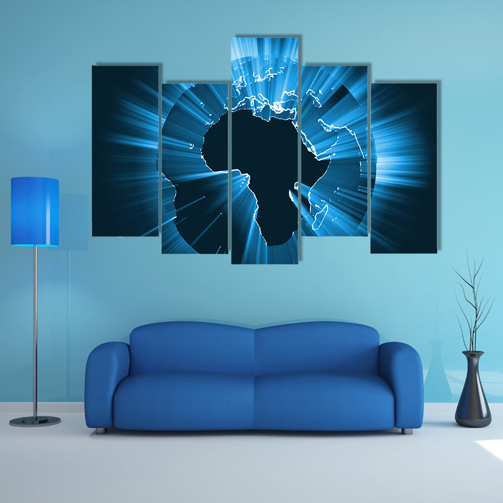 Globe Coast Land Light Explosion Canvas Wall Art