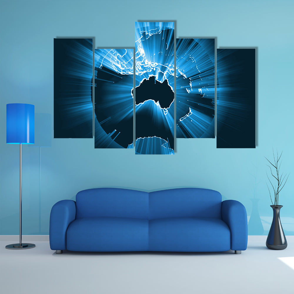 Coastline Starburst Light Flare Canvas Wall Art