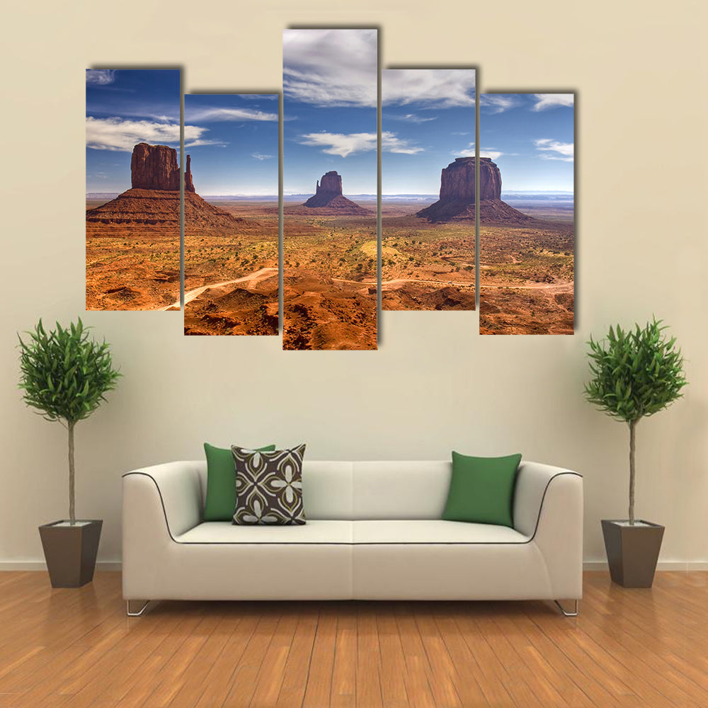 Monument Valley Buttes in Warm Desert Light Canvas Wall Art