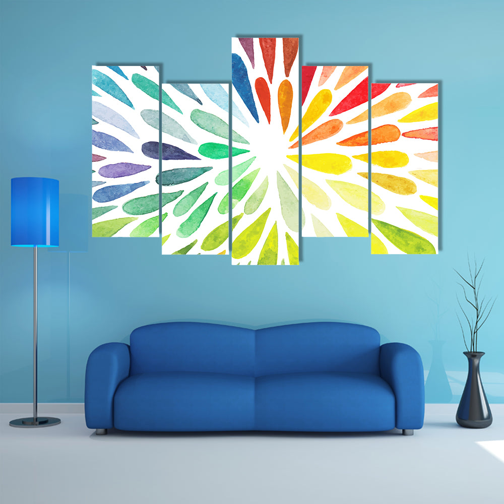 Colorful Splash Drops Canvas Wall Art