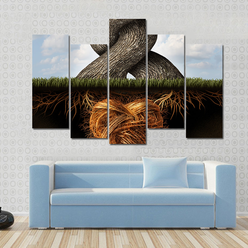 Growing In Love Concept Canvas Wall Art