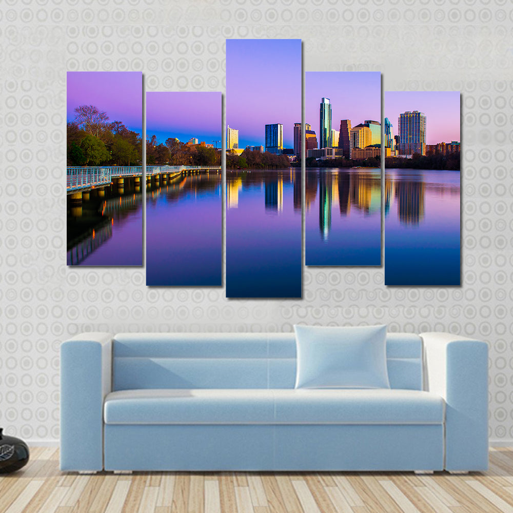 Austin Skyline In Texas Canvas Wall Art