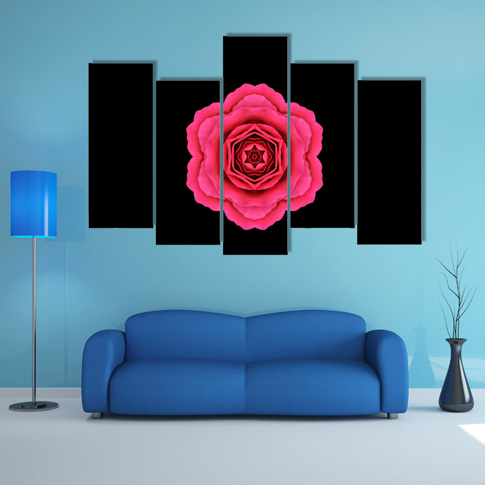 Pink Kaleidoscope Flower Canvas Wall Art