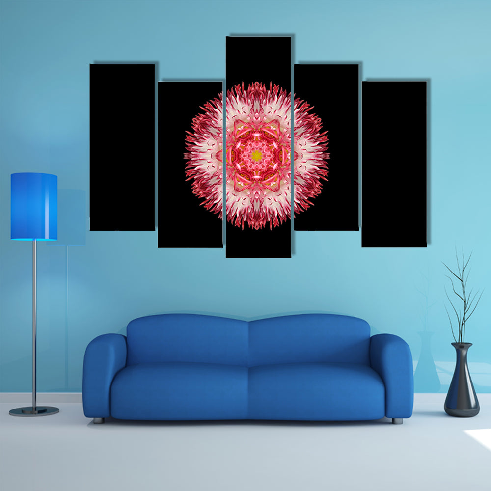 Pink Mandala Flower Canvas Wall Art
