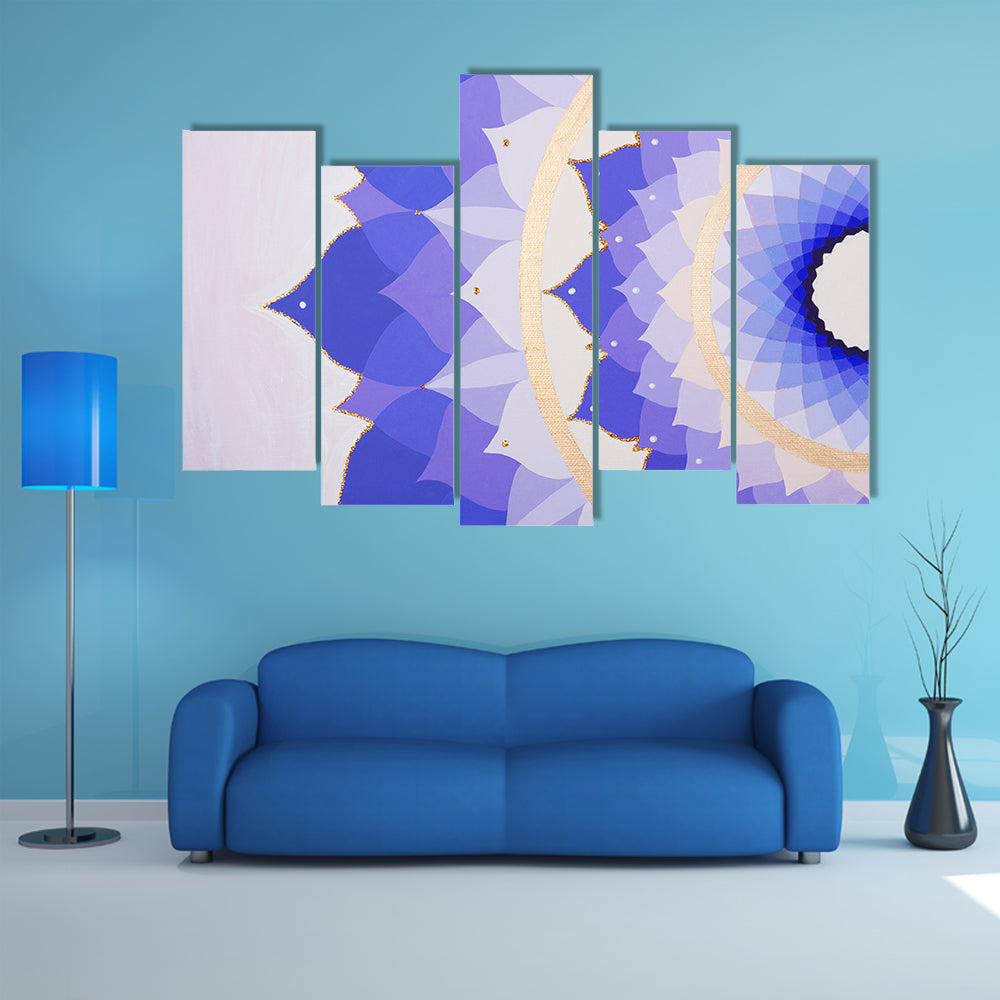 Purple Flower Mandala Canvas Wall Art