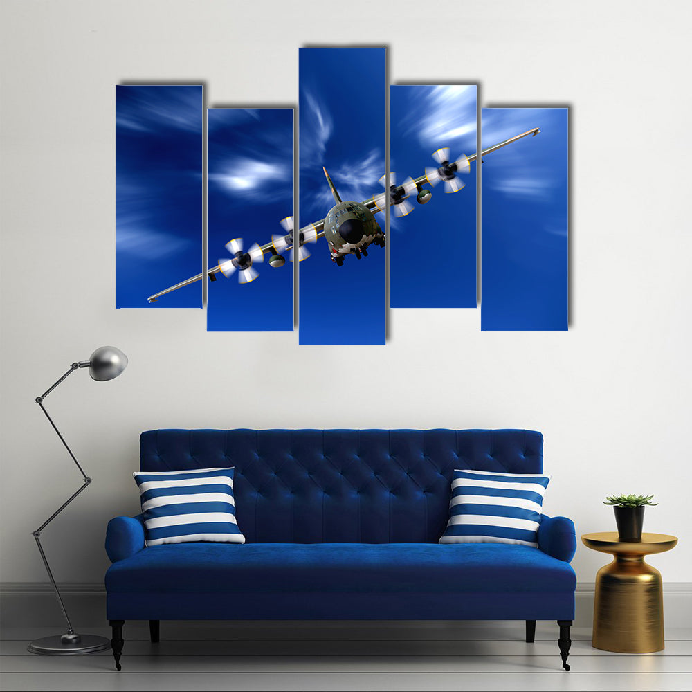 C130 Military Airplane Canvas Wall Art