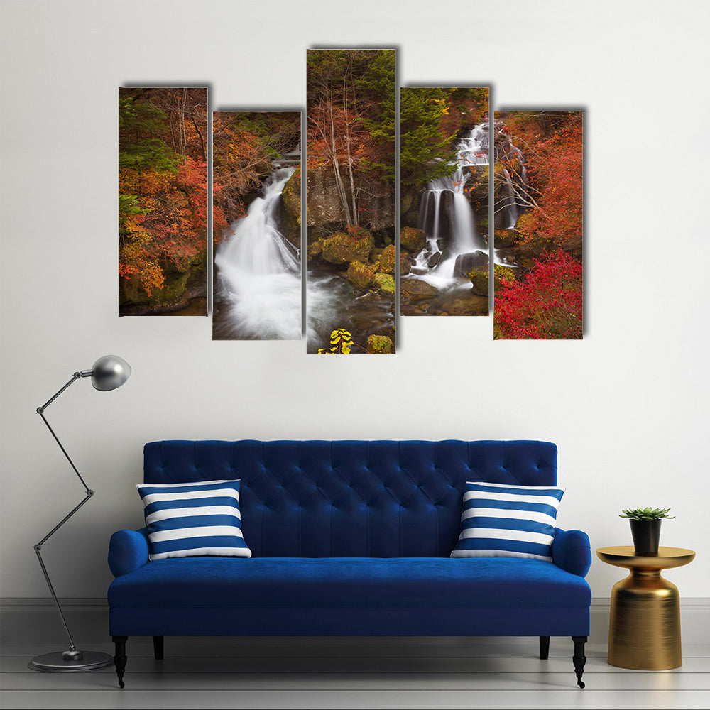 Ryuzu Falls Near Nikko Japan Canvas Wall Art