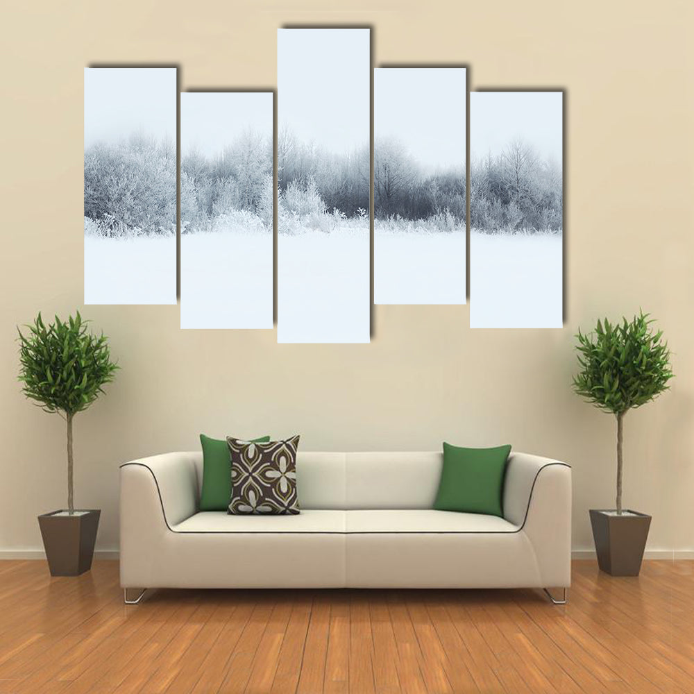 Winter Forest Landscape Canvas Wall Art