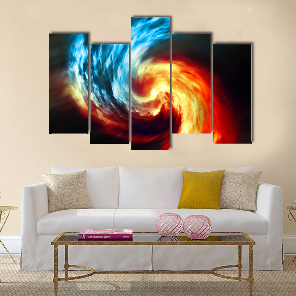 Twilight Smoke Vortex Canvas Wall Art