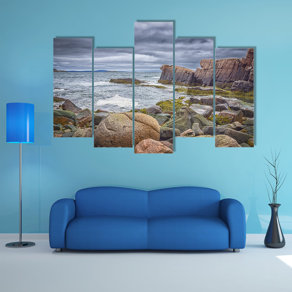 Rocky Coastline at Acadia National Park Canvas Wall Art