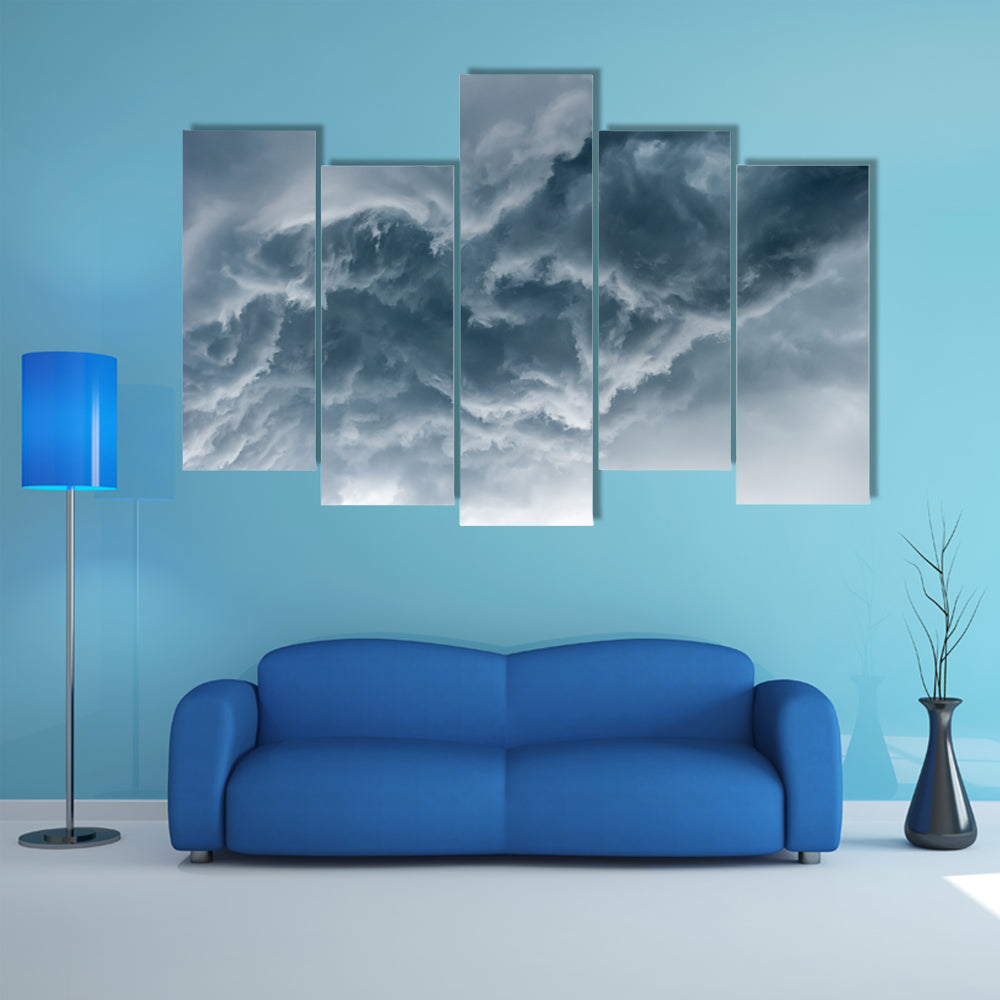 Dramatic Sky With Stormy Clouds Canvas Wall Art