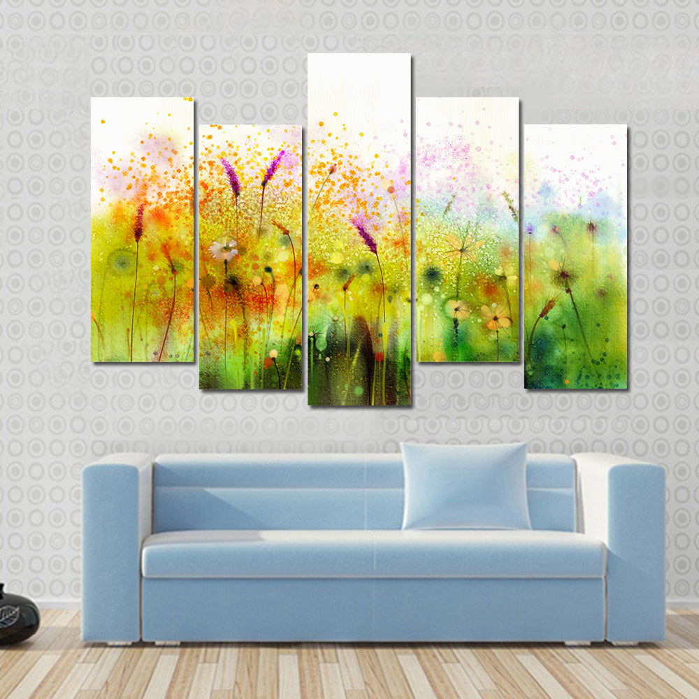 Cosmos Flowers Canvas Wall Art