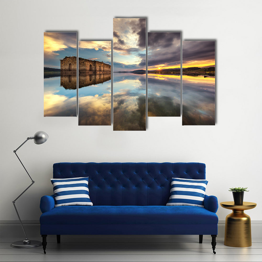 Abandoned Church In Dam Jrebchevo In Bulgaria Canvas Wall Art
