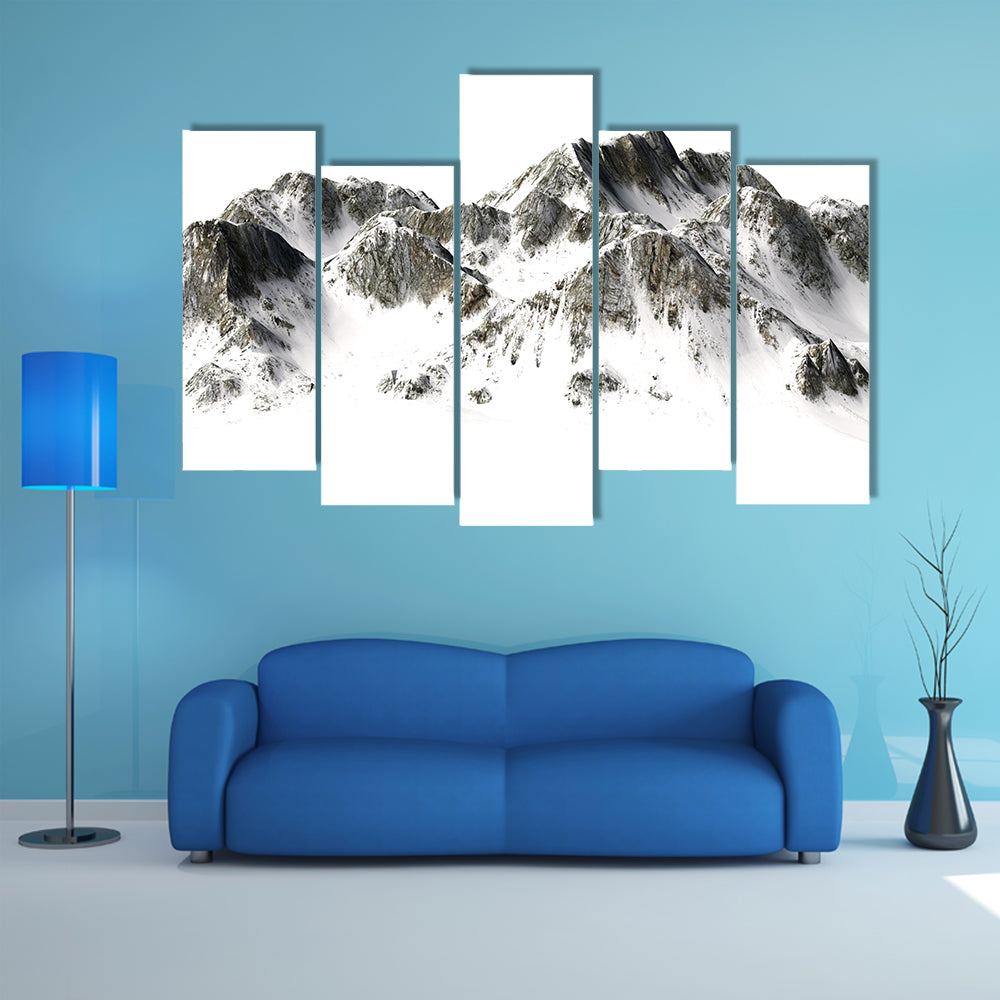Snowy Mountain Peak Canvas Wall Art
