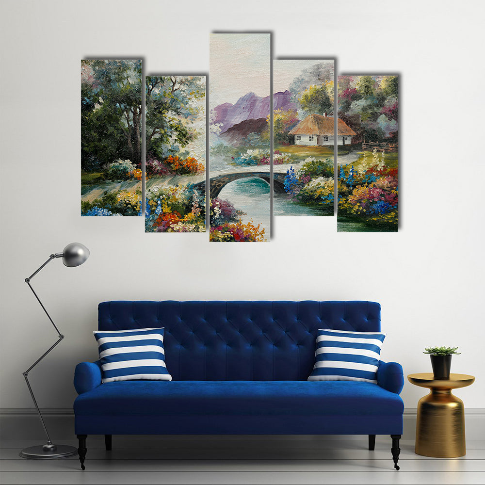 House In The Forest Canvas Wall Art