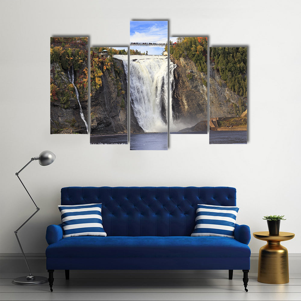 Montmorency Falls In Quebec Canada Canvas Wall Art