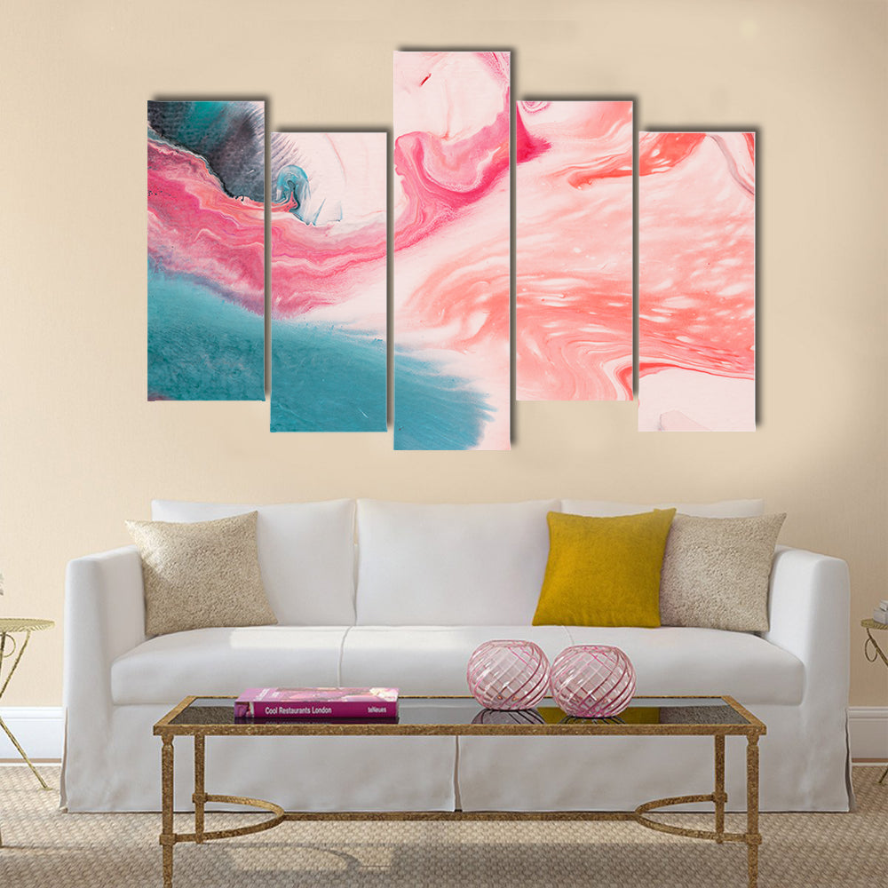 Marble Waves Abstract Canvas Wall Art