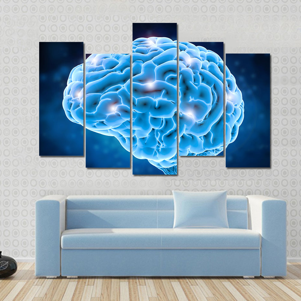 Brain Power Concept Canvas Wall Art