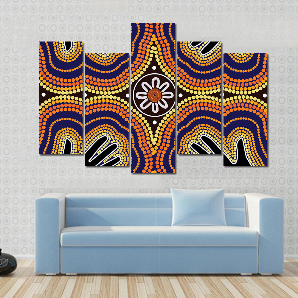 Unity Aboriginal Dotted Style Canvas Wall Art