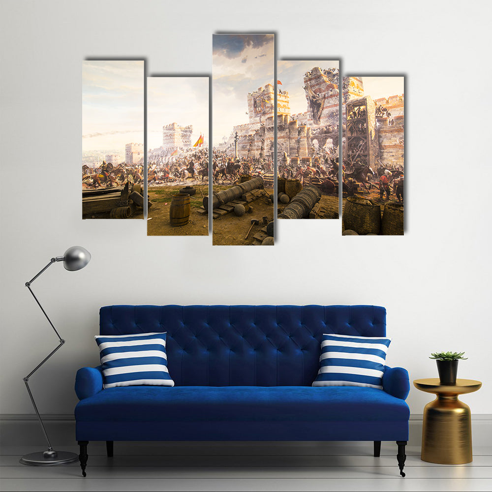 Fall of Constantinople in 1453 In Istanbul Canvas Wall Art