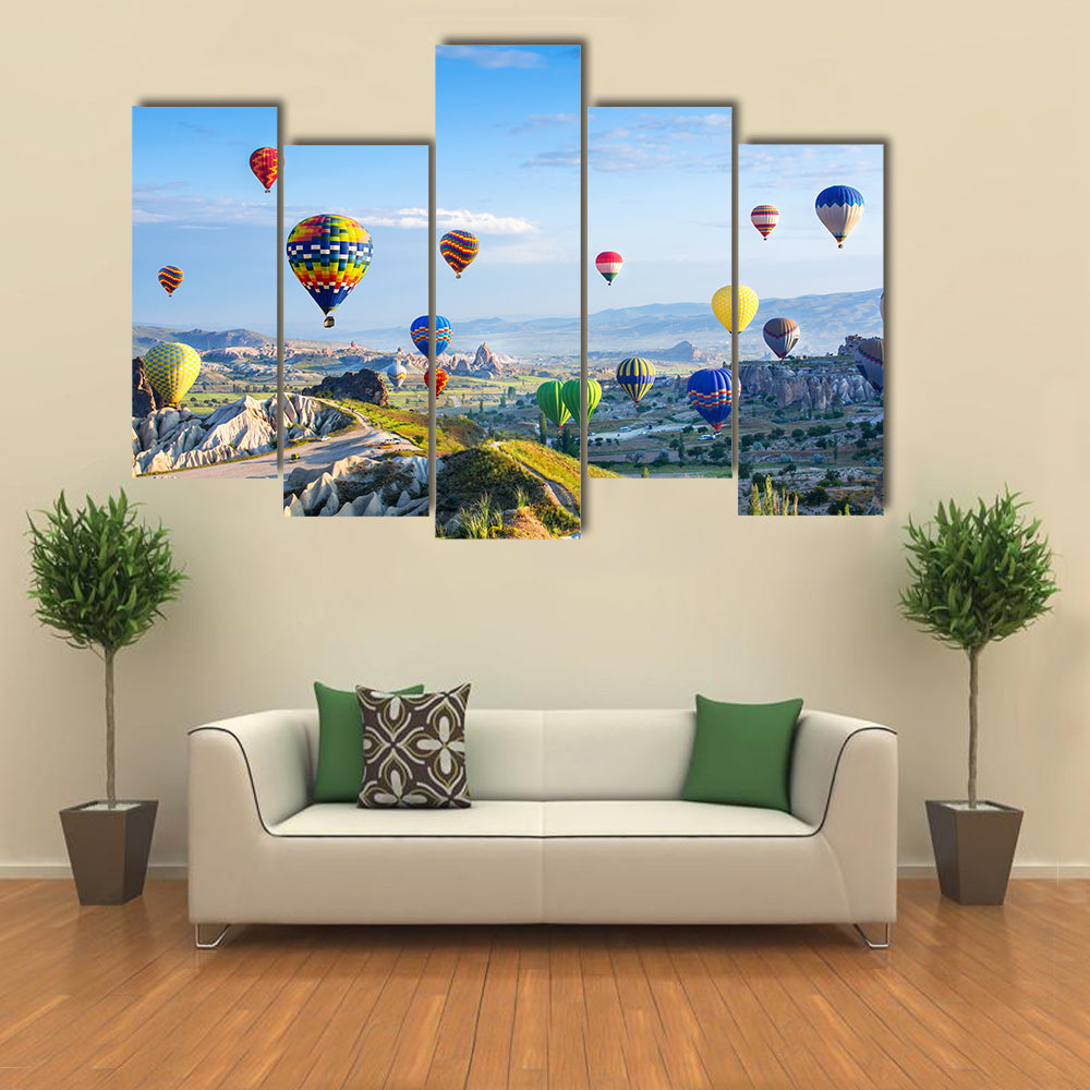 Hot Air Balloons Over Cappadocia Canvas Wall Art