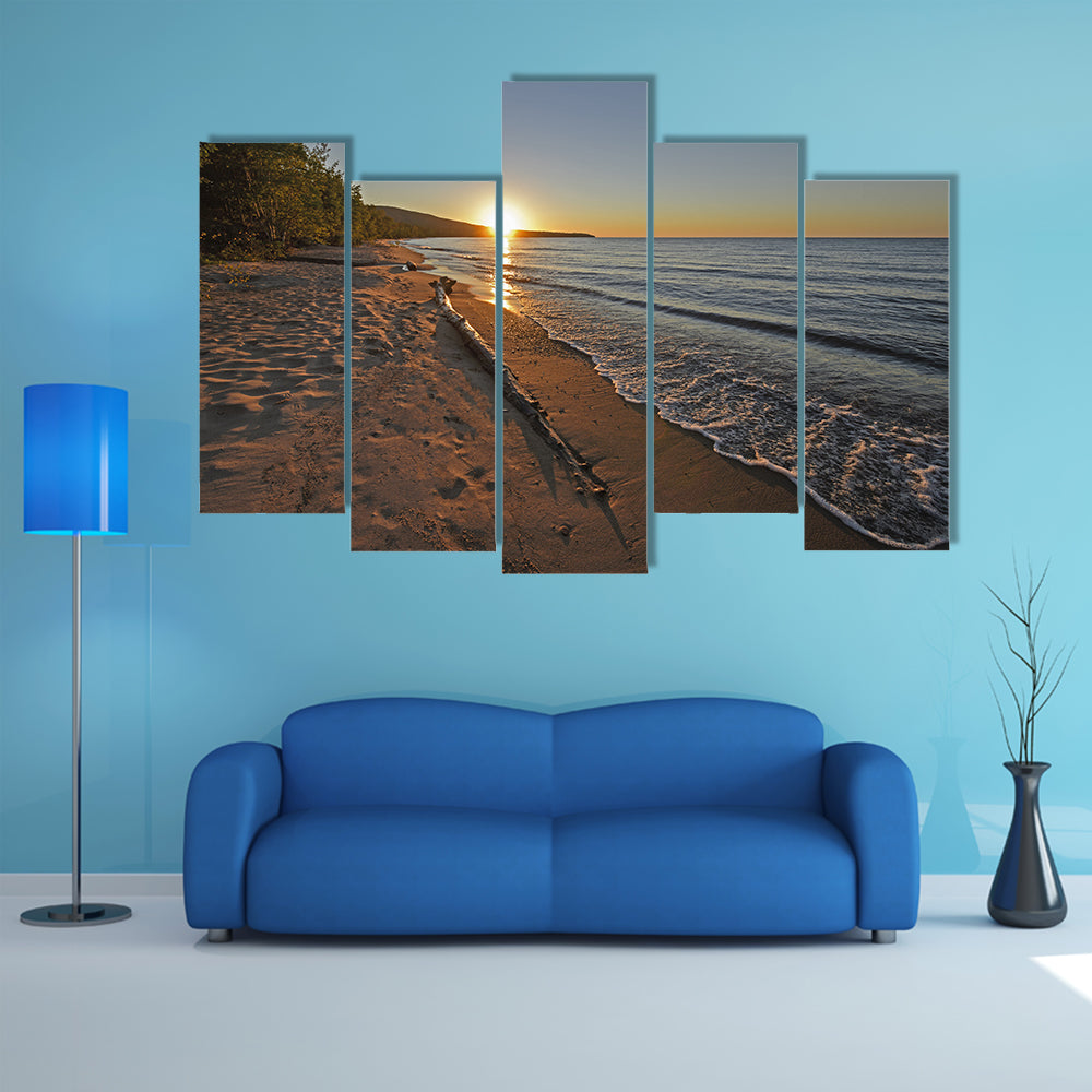 Lake Superior at Sunset Canvas Wall Art