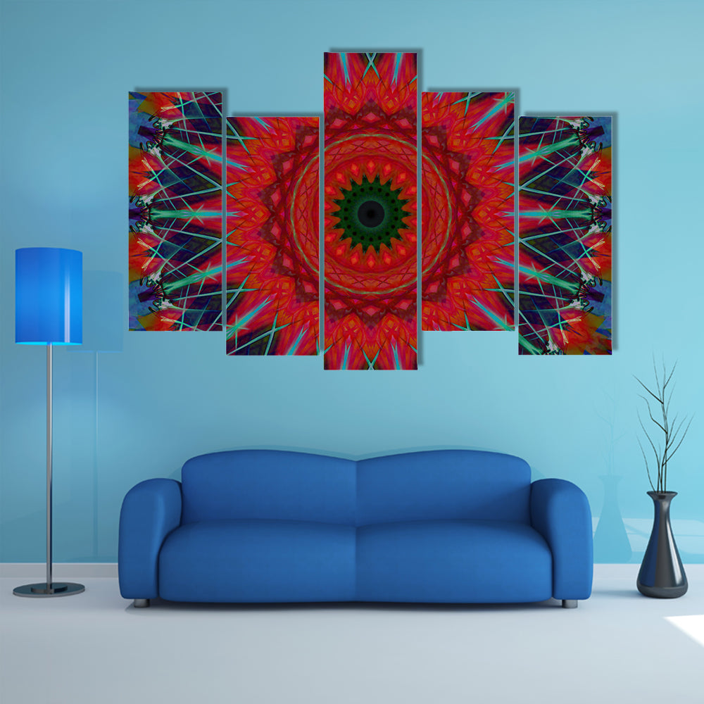 Lotus Blossom Mandala Canvas Wall Art