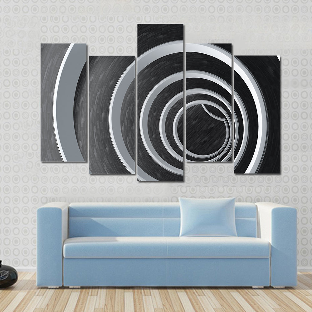 Spiral Ramp Abstract Canvas Wall Art