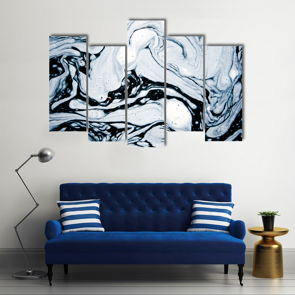 Water Foam Marble Abstract Canvas Wall Art