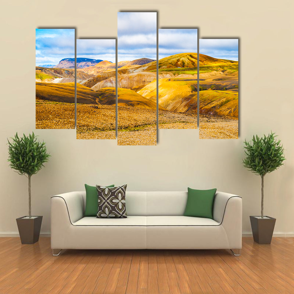 Mountains Of The Fjallabak Nature Reserve In Iceland Canvas Wall Art