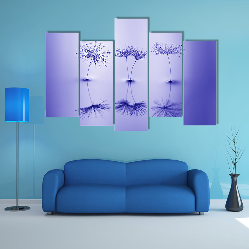 Dandelion Seeds on Water Canvas Wall Art
