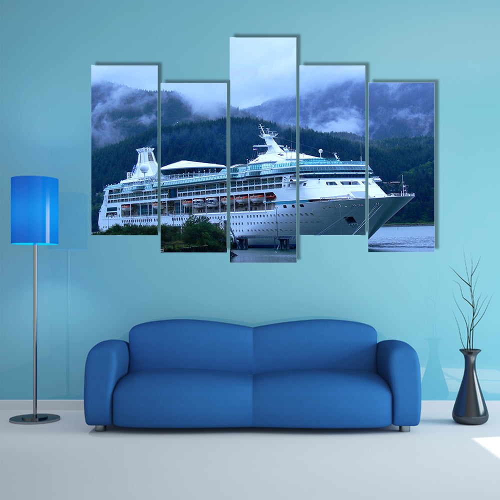 Cruise Ship in Alaska Canvas Wall Art