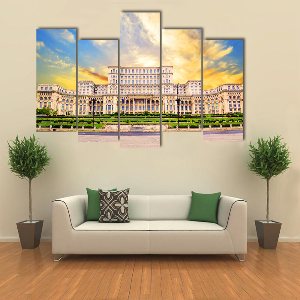 Palace of Parliament, Bucharest Canvas Wall Art