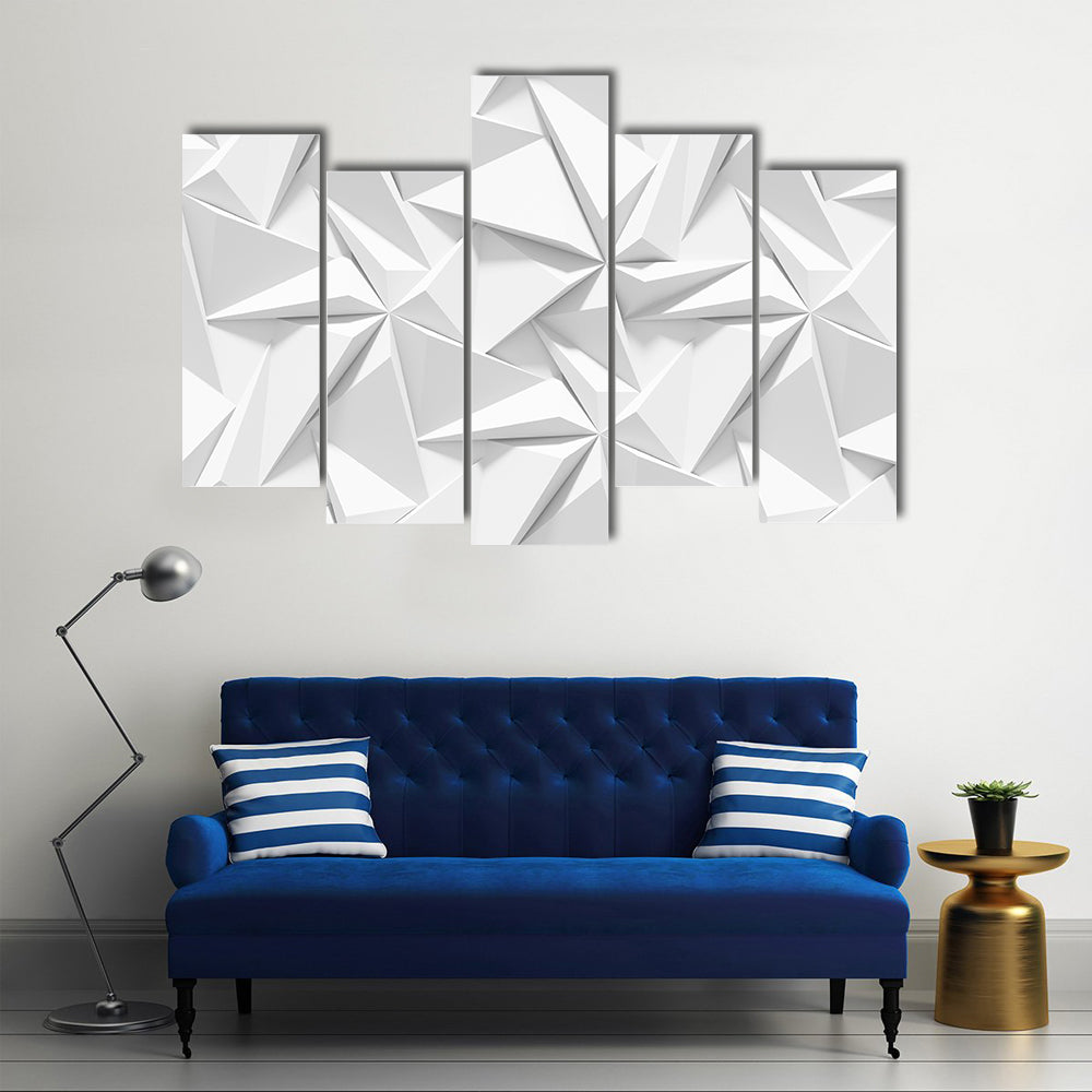 Origami Paper Geometric Pattern Canvas Wall Art