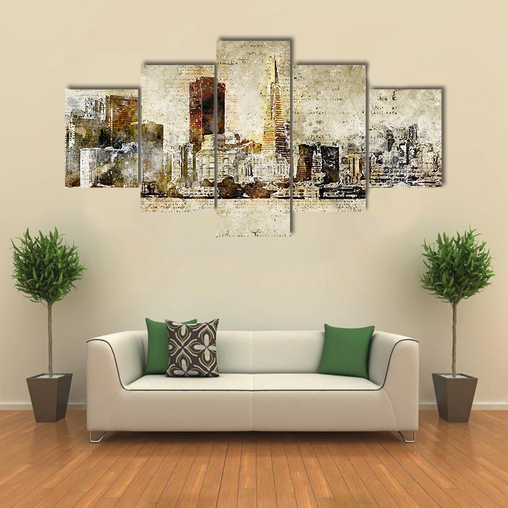 Skyline Of San Francisco Canvas Wall Art