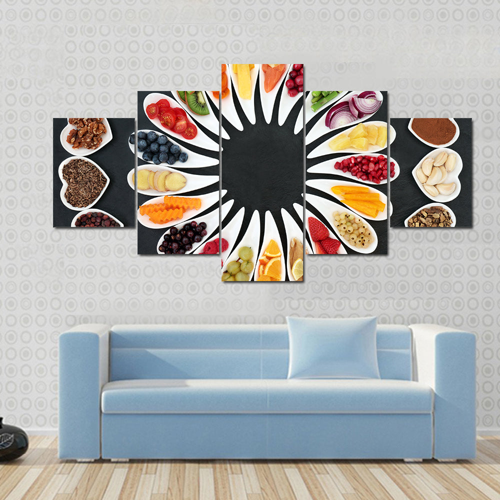 Food For A Healthy Heart Canvas Wall Art