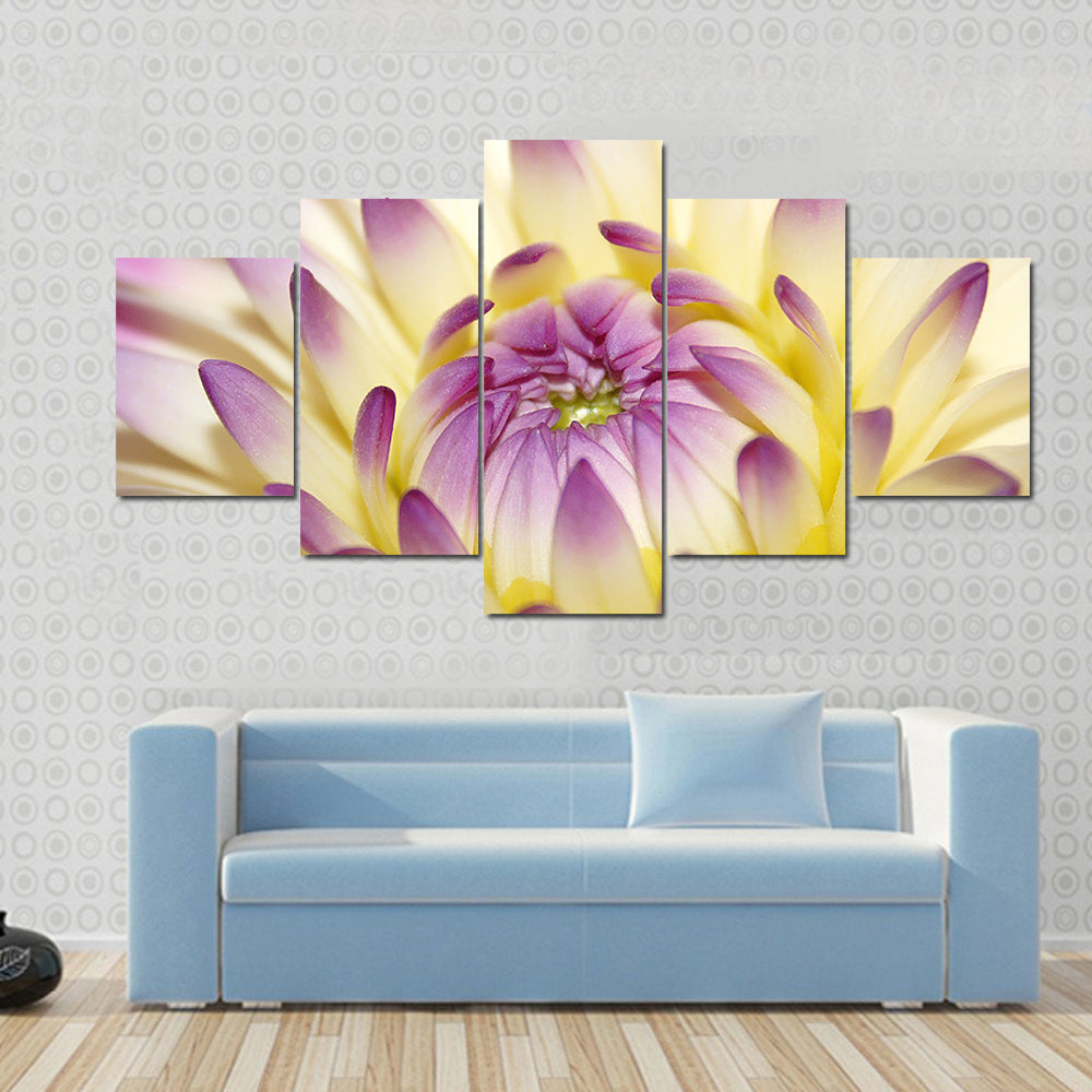 Macro Pink Flower Canvas Wall Art