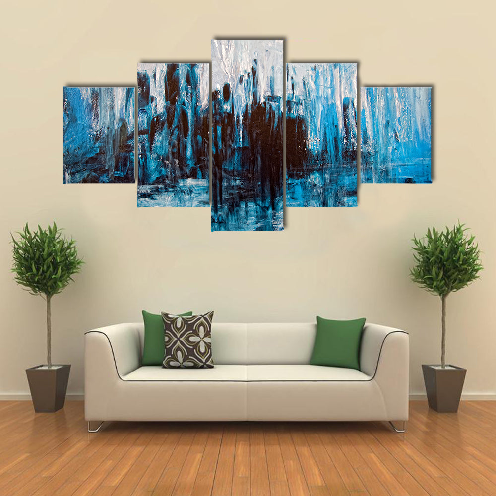 Messy Grunge Abstract Canvas Wall Art
