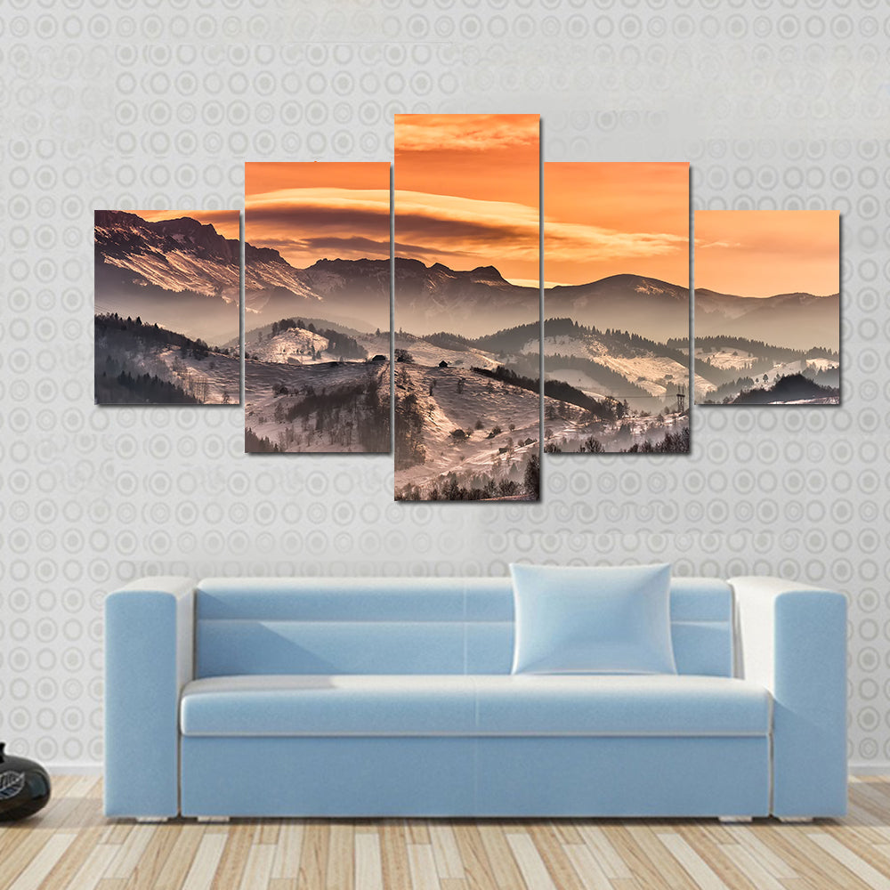 Mountain Landscape Pestera In Romania Canvas Wall Art