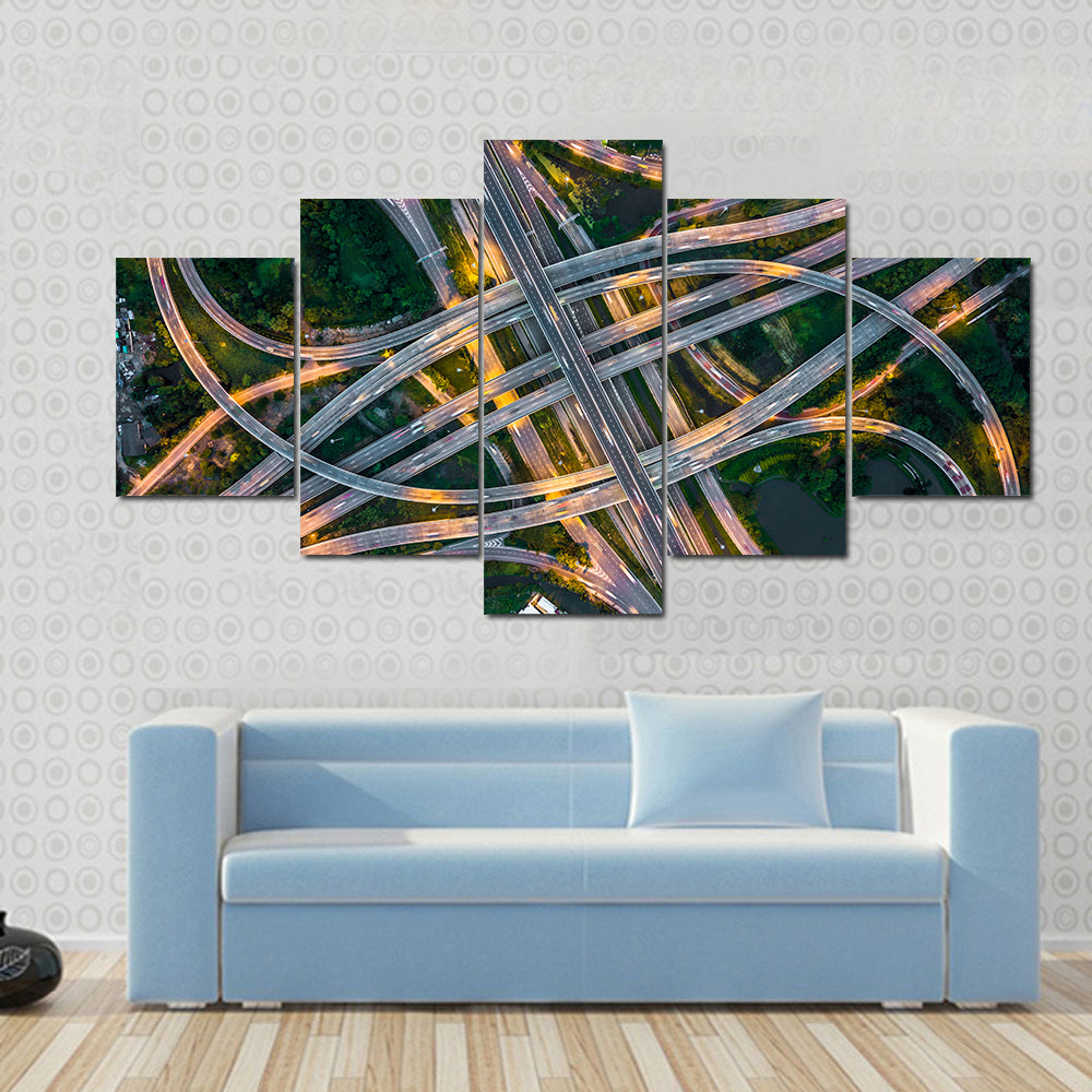 Bangkok Expressway Canvas Wall Art