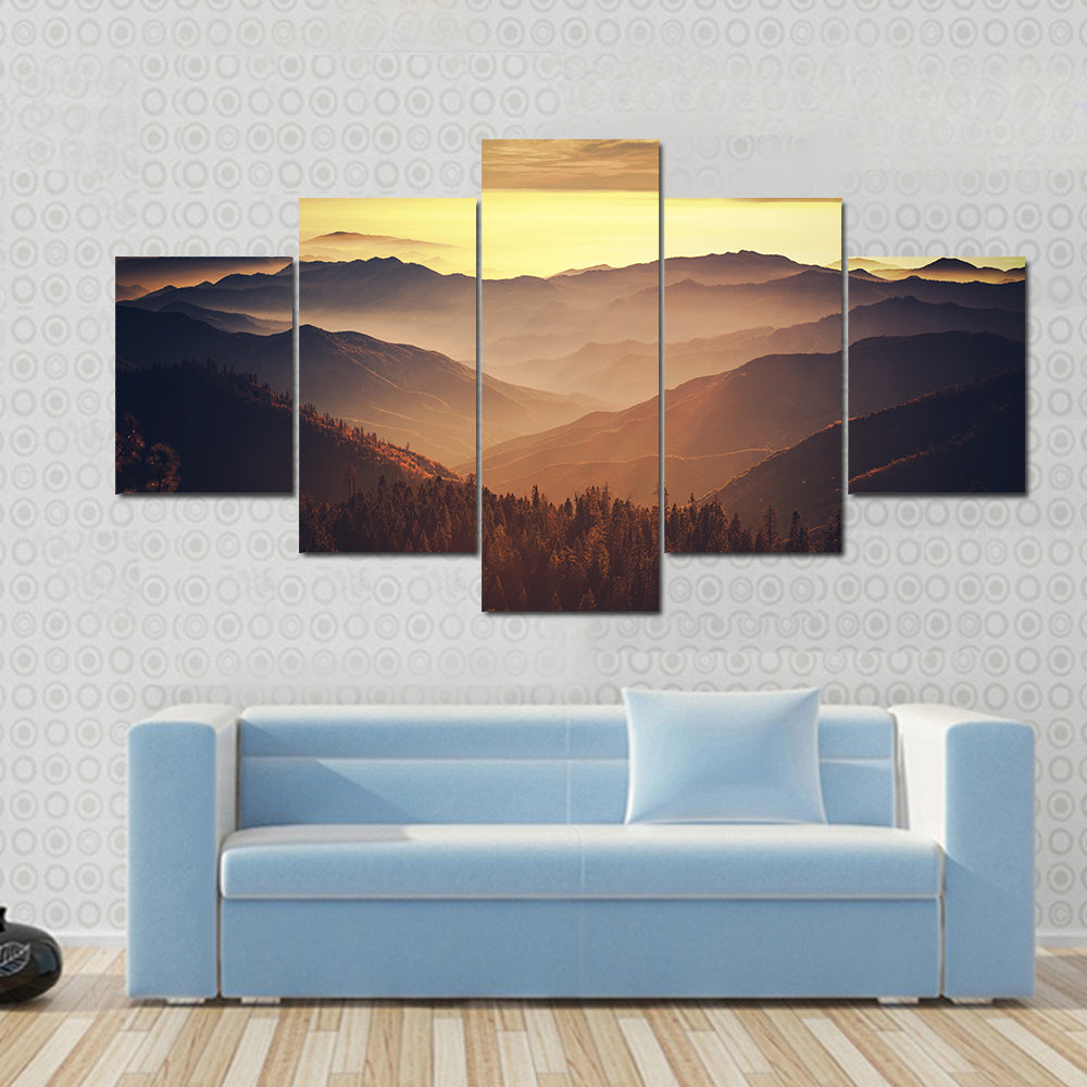 Sierra Nevada Mountains In California Canvas Wall Art
