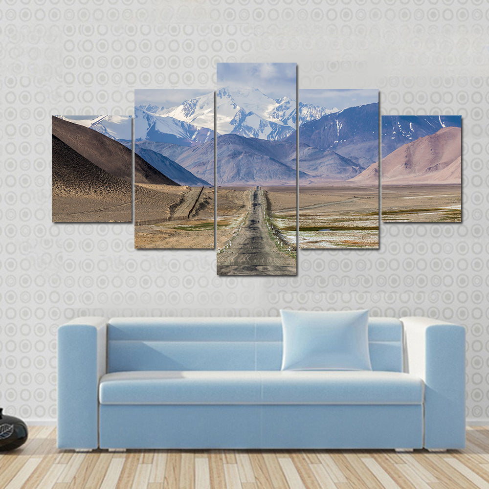 Pamir Highway In Tajikistan Canvas Wall Art