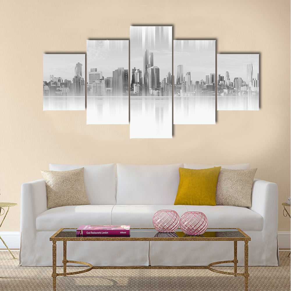 City Network Connection Canvas Wall Art