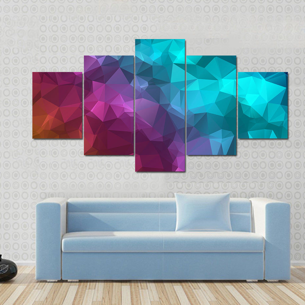Polygonal Geometric Triangle Canvas Wall Art