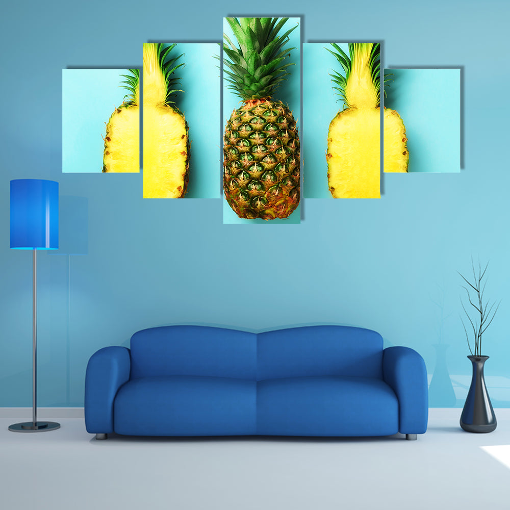 Fresh Pineapple Pattern Canvas Wall Art